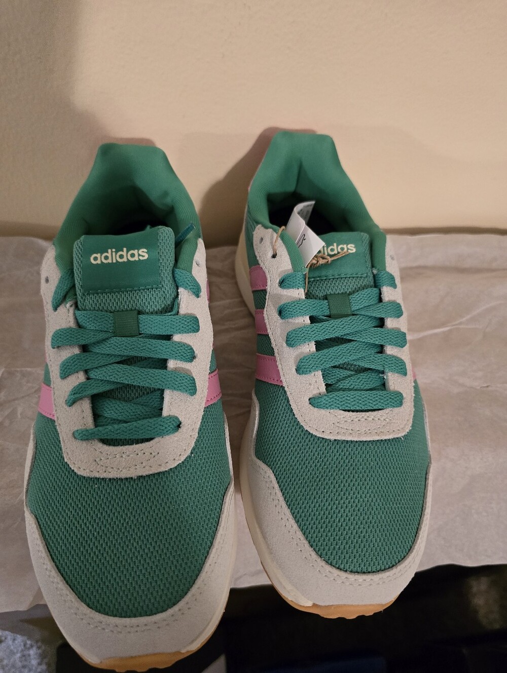 adidas Green & Pink Low-Top Sneakers